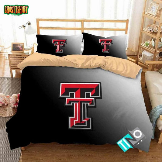 NCAA Texas Tech Red Raiders 1 Logo N 3D PersonalizedCustomized Bedding Set
