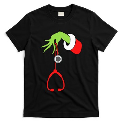 Nurse Christmas Stethoscope Nurses Pajamas PJs T-Shirt