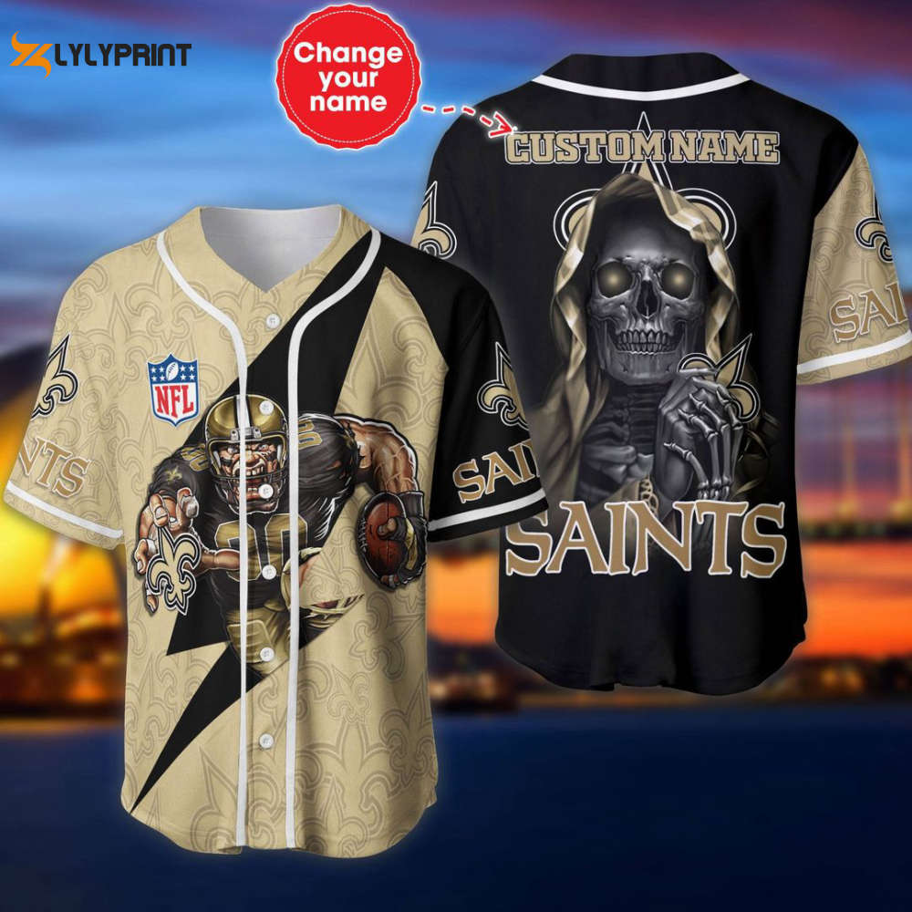New Orleans Saints Personalized Baseball Jersey Fan Gifts - lylyprint.com