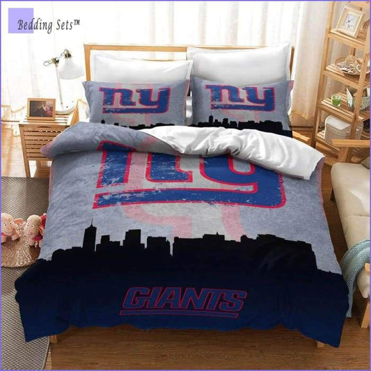 NFL New York Giants Black Grey Bedding Set