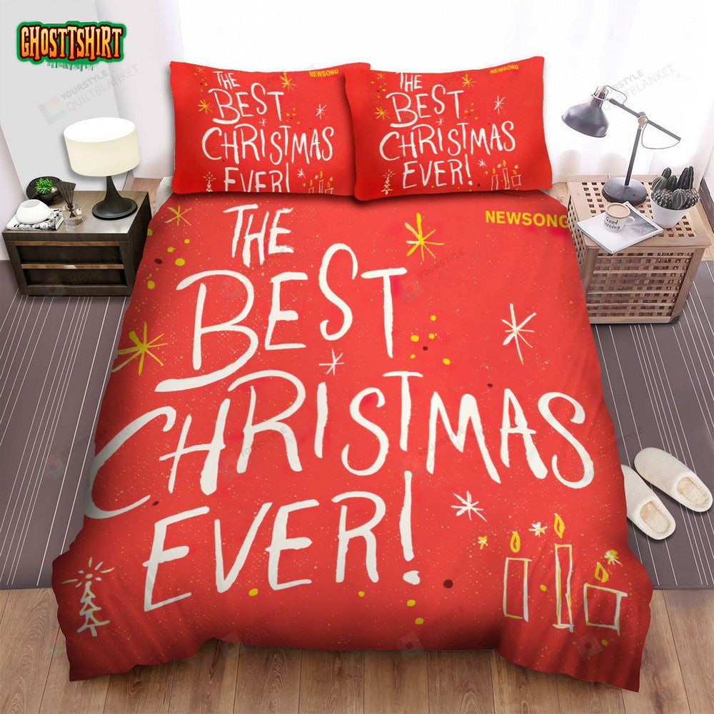 Newsong The Best Christmas Ever Bed Sheets Spread Comforter Duvet Cover Bedding Set