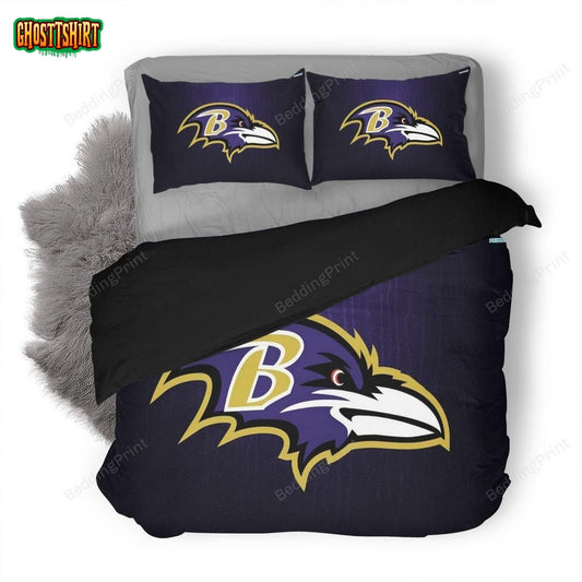 Nfl Baltimore Ravens Duvet Cover Bedding Set