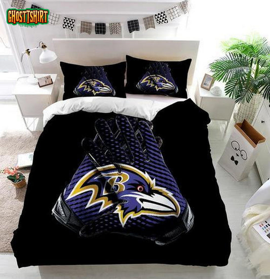 Nfl Baltimore Ravens Gloves Custom Bedding Set