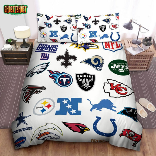 Nfl Bed Sheets Duvet Cover Bedding Set