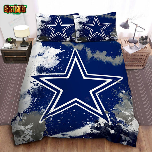 Nfl Dallas Cowboys Football 3D Logo Bedding Set