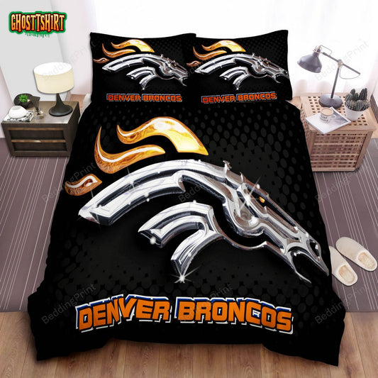 Nfl Denver Broncos #1 3D Duvet Cover Bedding Set