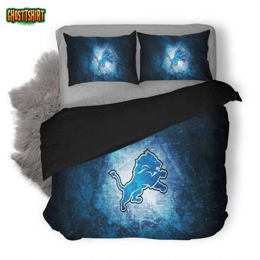 NFL Detroit Lions 3 Duvet Cover Bedding Set