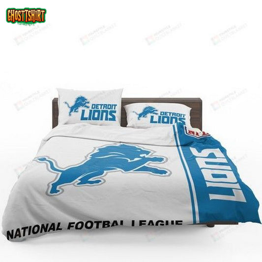 Nfl Detroit Lions 3D Duvet Cover Bedding Set
