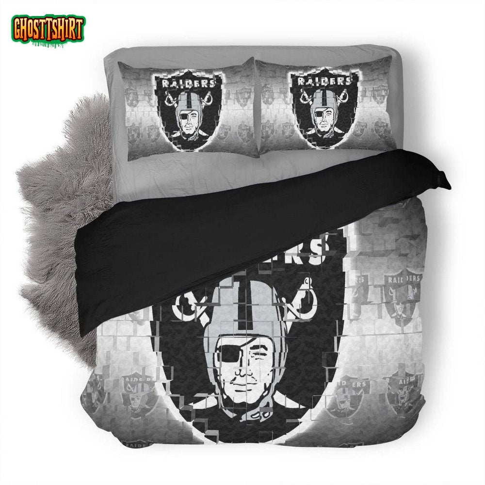 Nfl Oakland Raiders #3 Duvet Cover Bedding Set