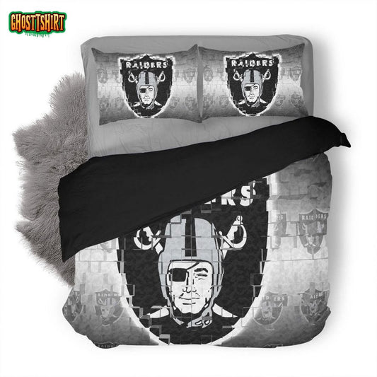 Nfl Oakland Raiders #3 Duvet Cover Bedding Set