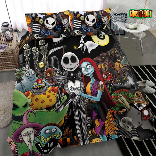 Nightmare Before Christmas Bedding Set 02 - Jack and Sally Merch