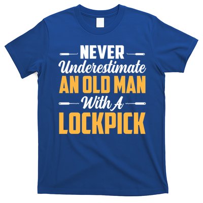 Never Underestimate An Old With A Lockpick Locksmith Gift T-Shirt