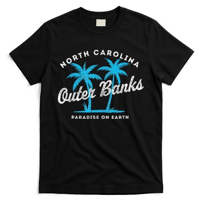 Outer Banks OBX North Carolina NC Vintage Retro palm trees T-Shirt
