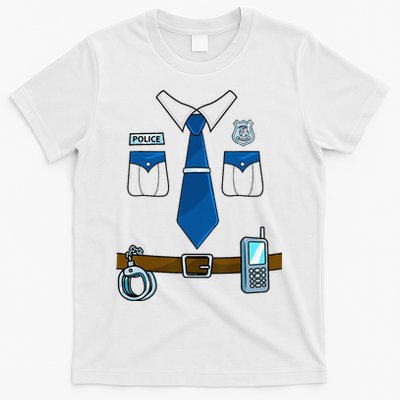 Police Costume Cop Uniform Officer Halloween T-Shirt