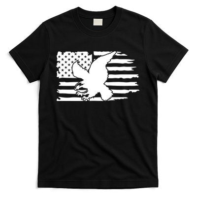 Patriotic Eagle Distress Flag USA T-Shirt