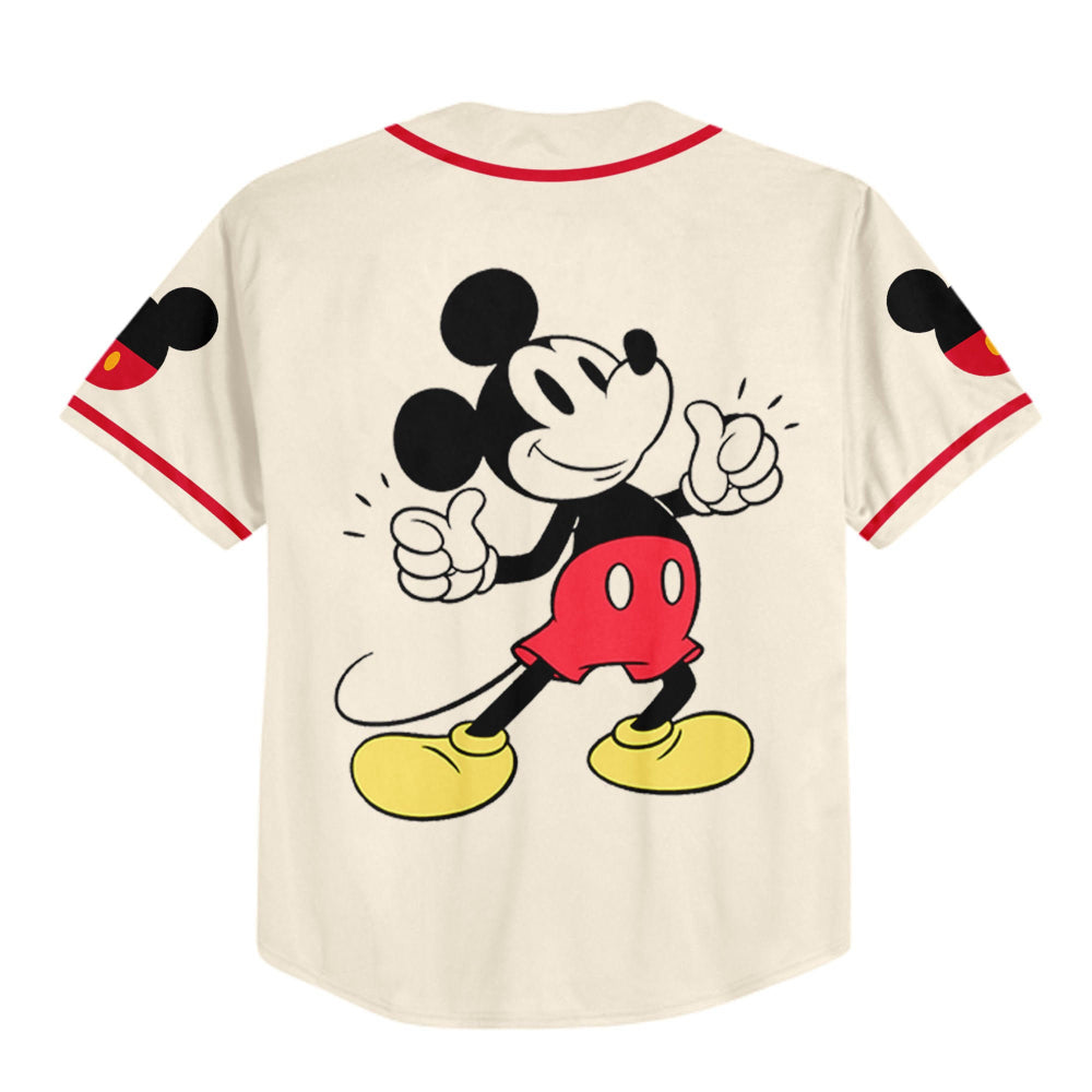Personalize Jersey Mickey: Disney Baseball Tee for Fans - Cute Gifts Magic Kingdom Birthday Gift - Bafud
