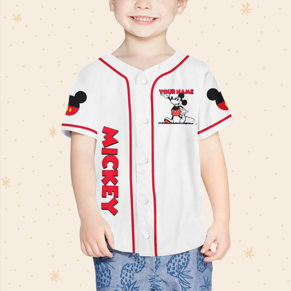 Personalize Jersey Mickey Lucky: Disney Baseball Sports Tee Perfect Gift for Fans & Birthdays - Bafud