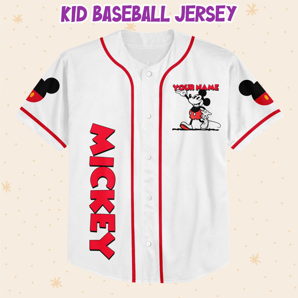Personalize Jersey Mickey Lucky: Disney Baseball Sports Tee Perfect Gift for Fans & Birthdays - Bafud