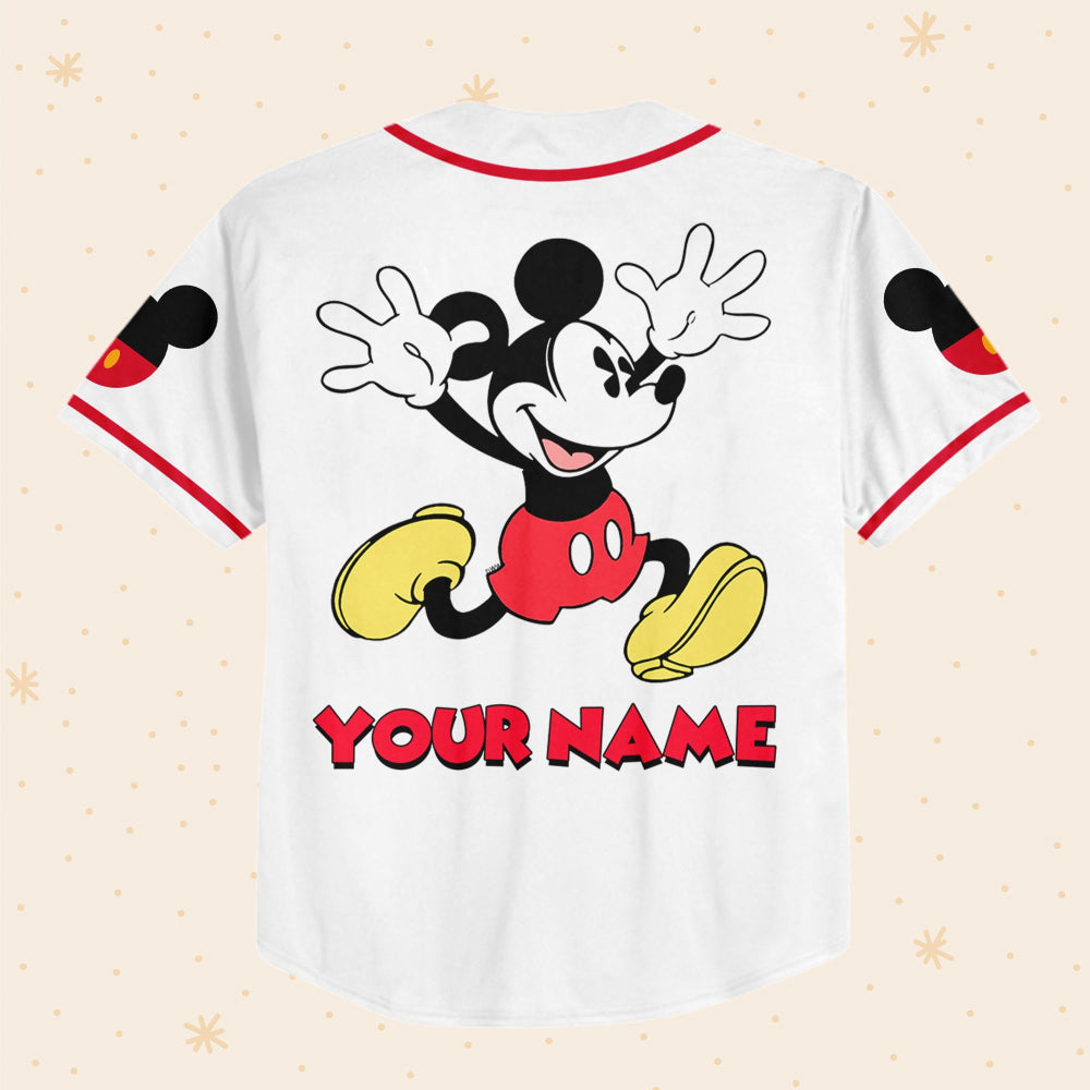 Personalize Jersey Mickey Lucky: Disney Baseball Sports Tee Perfect Gift for Fans & Birthdays - Bafud