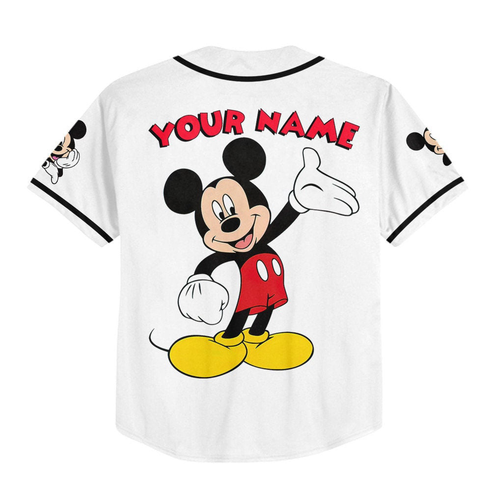 Vintage Disney Mickey Mouse Baseball Jersey: Personalized Cute Gifts for Fans - Bafud