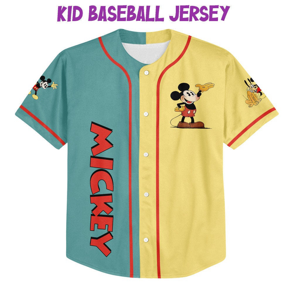 Vintage Disney Mickey Mouse Society Dog Show Baseball Jersey - Cute Gifts for Fans - Bafud