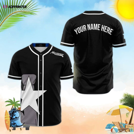 Personalized Cnmi Marianas Saipan Black Baseball Jersey - Aopprinter