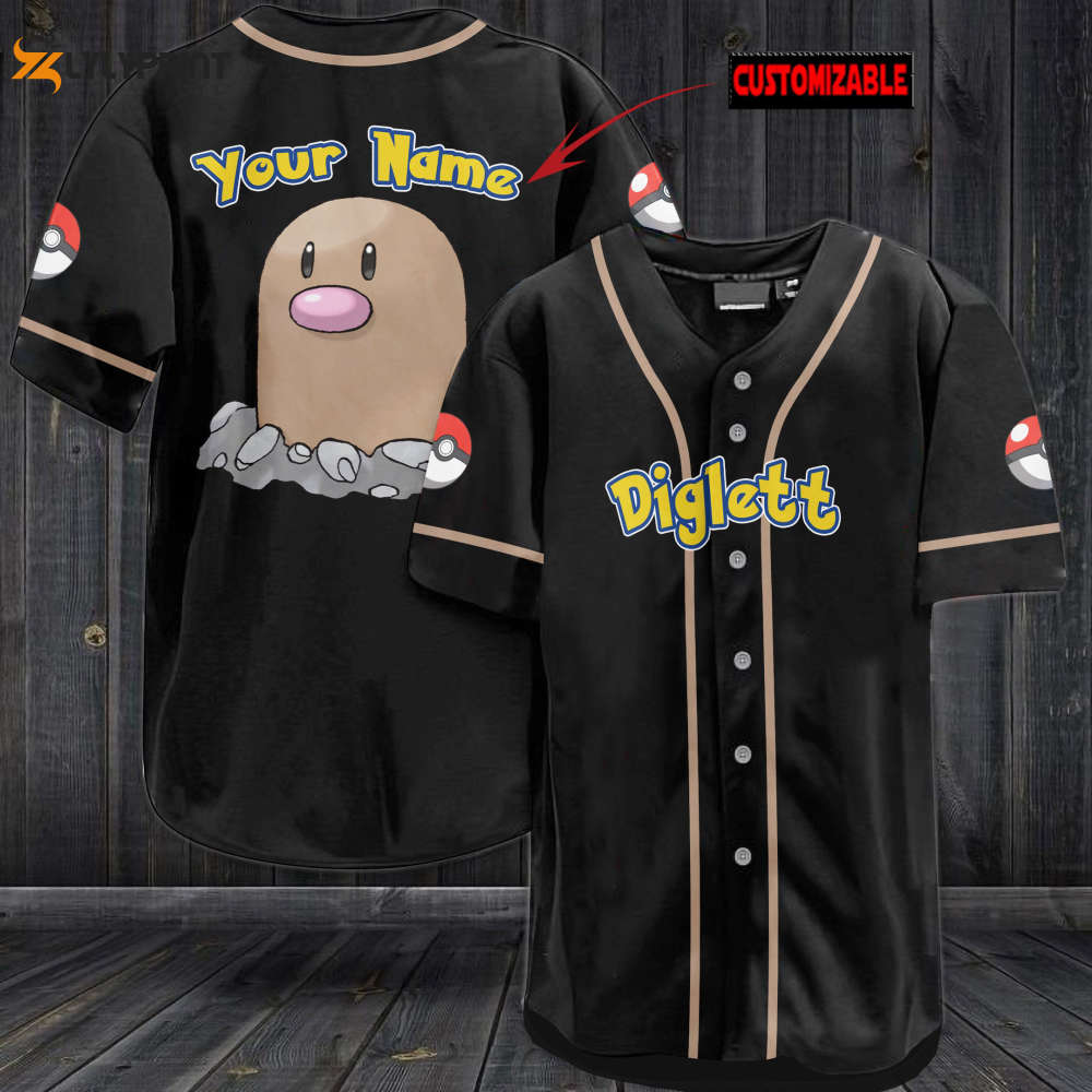 Personalized Diglett Baseball Jersey - lylyprint.com