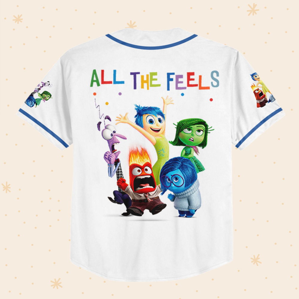 Personalized Disney Inside Out All The Feels Baseball Jersey - lylyprint.com