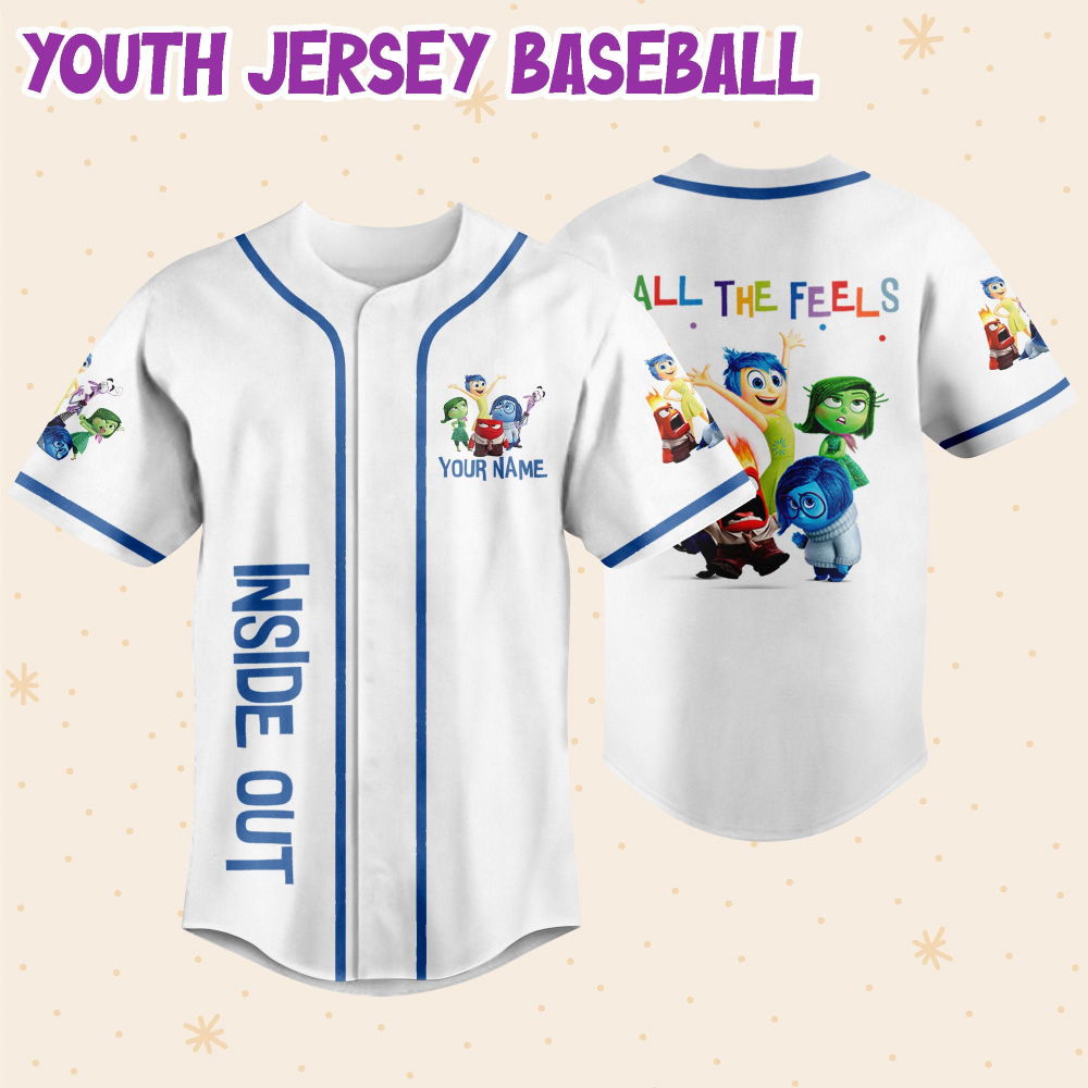 Personalized Disney Inside Out All The Feels Baseball Jersey - lylyprint.com