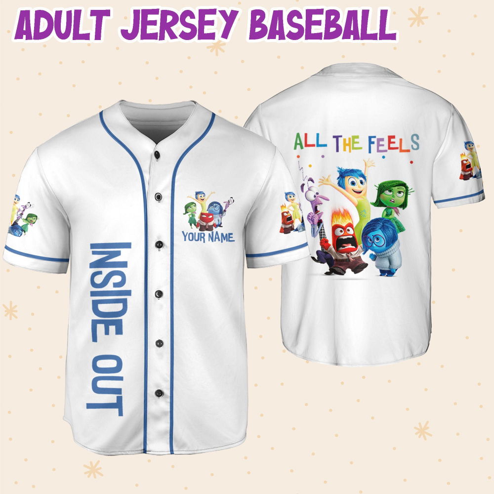 Personalized Disney Inside Out All The Feels Baseball Jersey - lylyprint.com