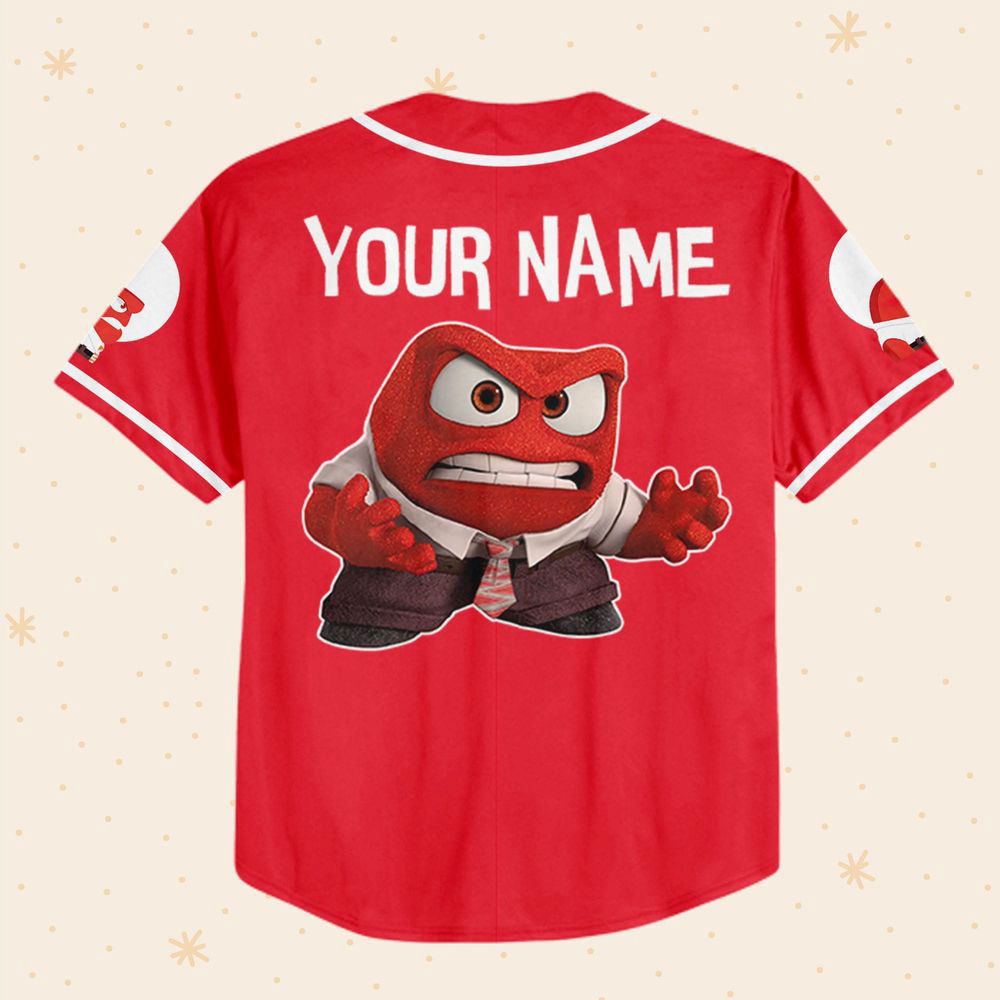 Personalized Disney Inside Out Anger Baseball Jersey - lylyprint.com