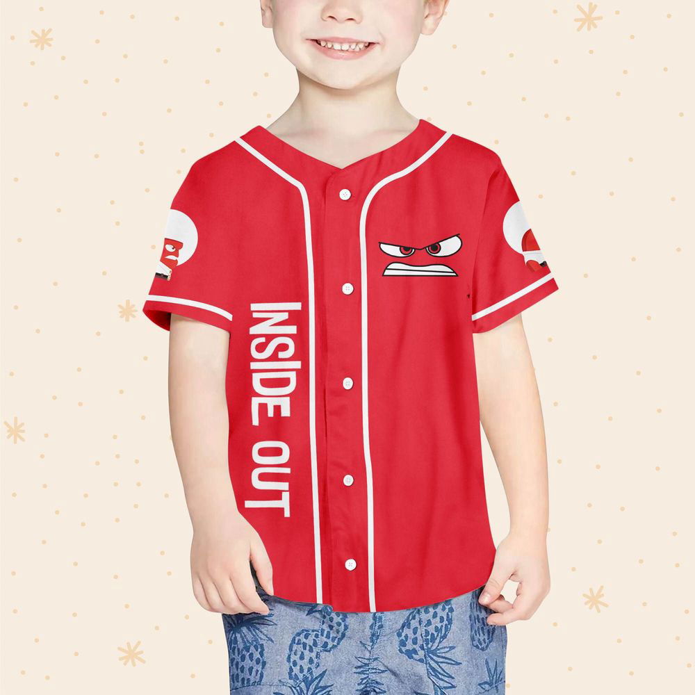 Personalized Disney Inside Out Anger Baseball Jersey - lylyprint.com