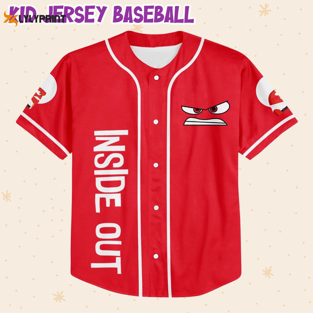 Personalized Disney Inside Out Anger Baseball Jersey - lylyprint.com