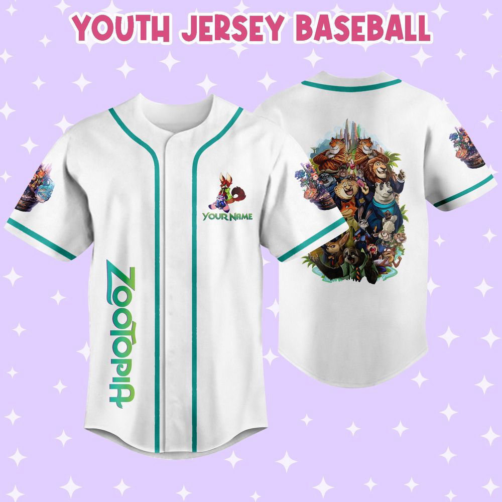 Personalized Disney Zootopia Characters Baseball Jersey - lylyprint.com