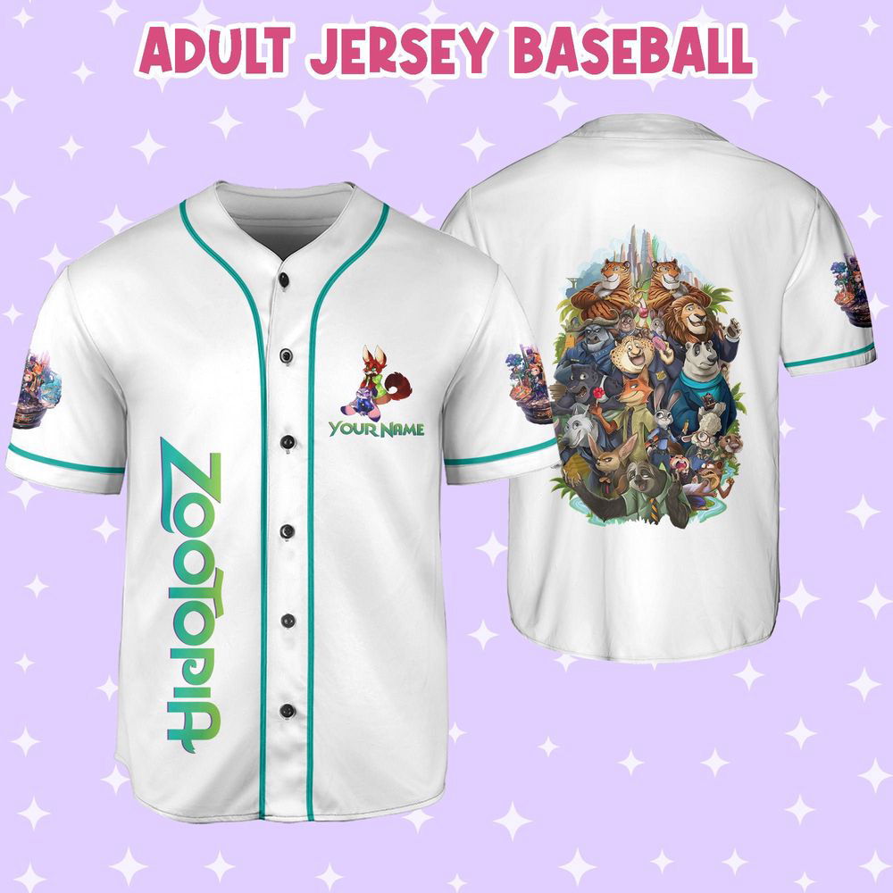 Personalized Disney Zootopia Characters Baseball Jersey - lylyprint.com