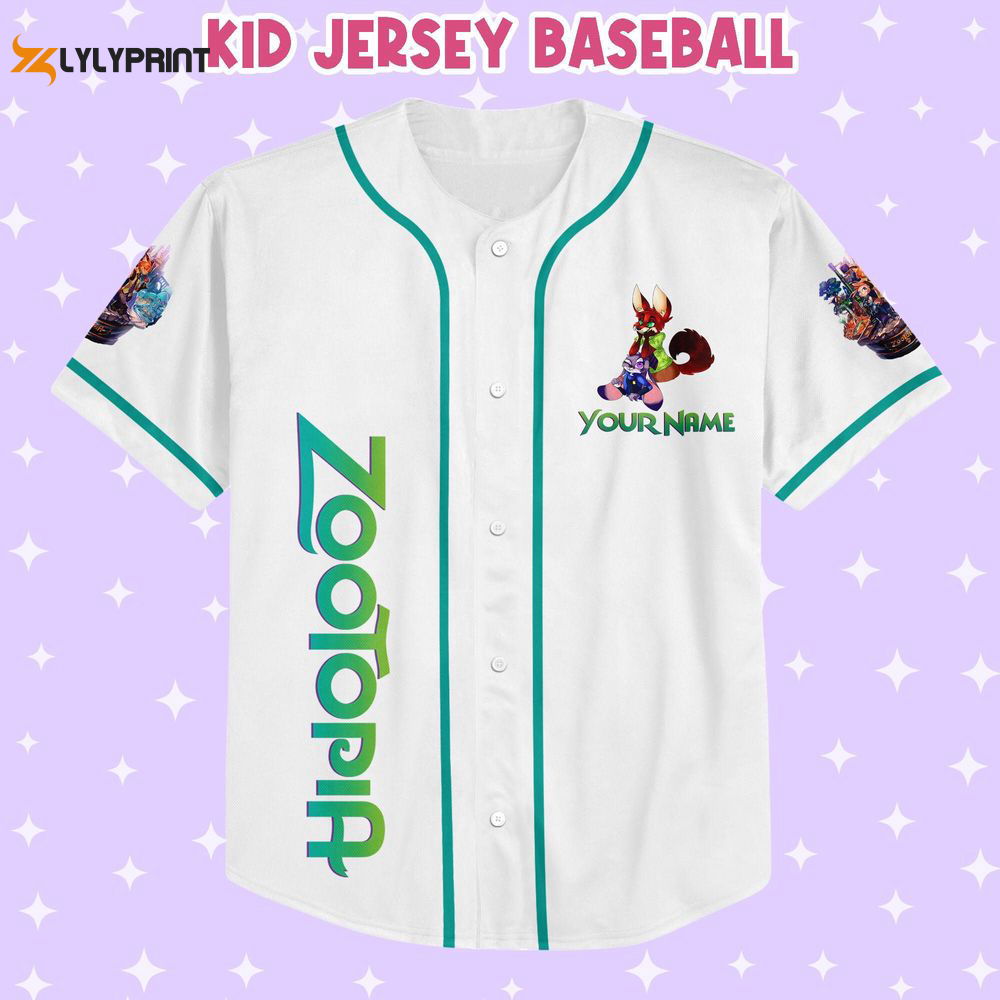 Personalized Disney Zootopia Characters Baseball Jersey - lylyprint.com