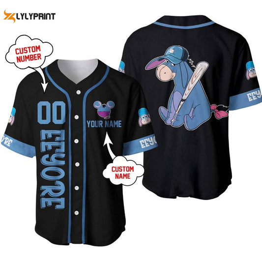 Personalized Eeyore Disney Playing Baseball All Over Print Baseball Jersey - lylyprint.com
