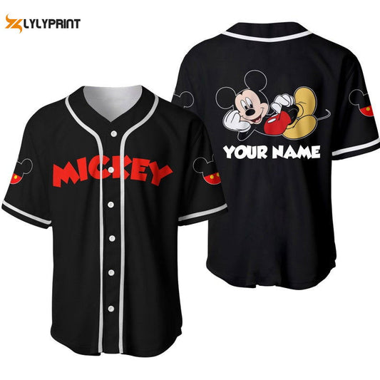 Personalized Happy Mickey Mouse Disney All Over Print Baseball Jersey - lylyprint.com