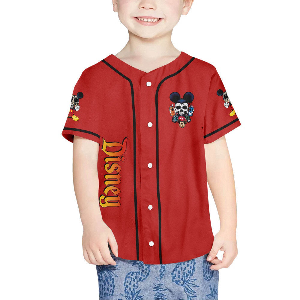 Personalized Horror Disney Scary Monster Mickey Mouse Baseball Jersey - Cute Gifts for Disney Fans - Bafud
