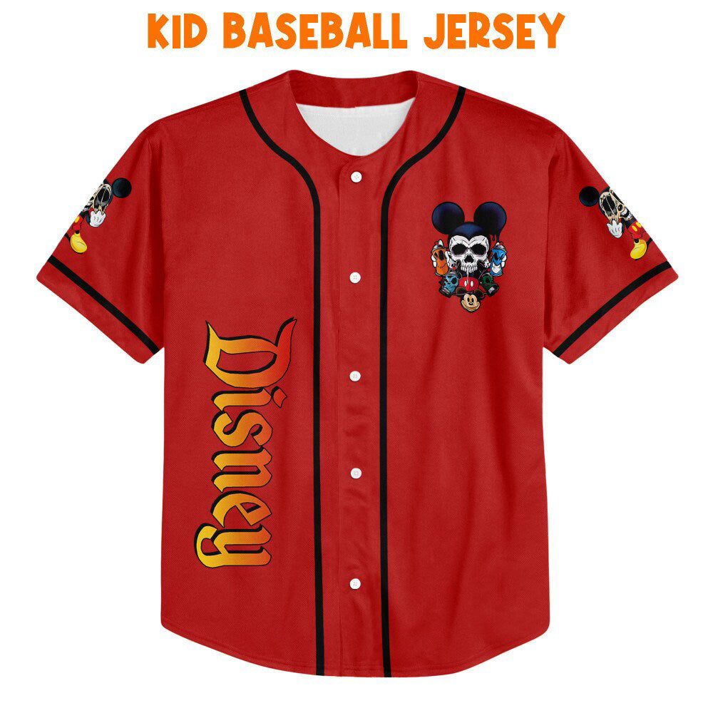 Spooky Monster Mickey Mouse: Personalized Horror Disney Baseball Jersey - Perfect Gifts for Disney Fans - Bafud