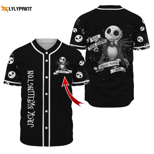 Personalized Jack Skellington Baseball Jersey - Gift for Men Women - Gift for Men Women - lylyprint.com