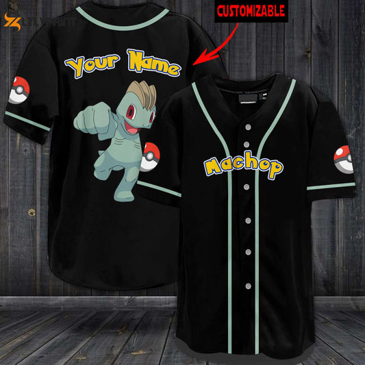 Personalized Machop Baseball Jersey - lylyprint.com