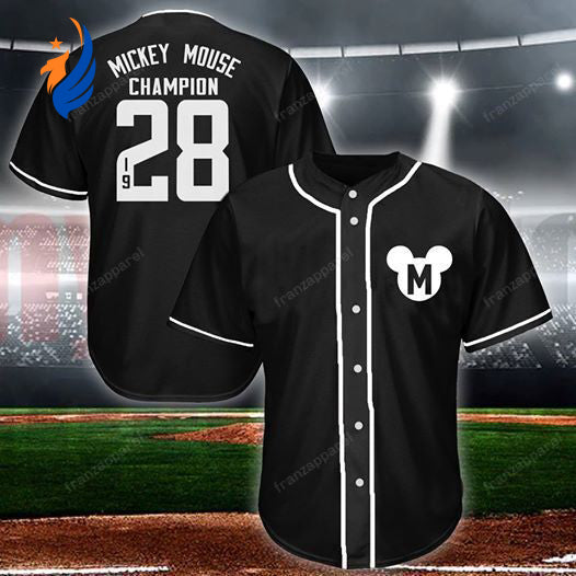 Customized Mickey 3D Baseball Jersey - Personalized Disney Sports Apparel - Bafud