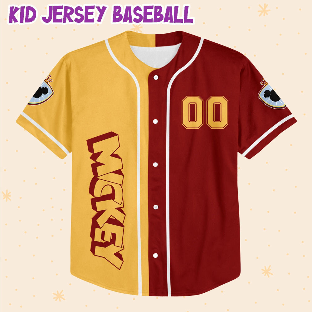Custom Mickey Rugby Baseball Jersey - Personalized Disney Sports Gear - Bafud