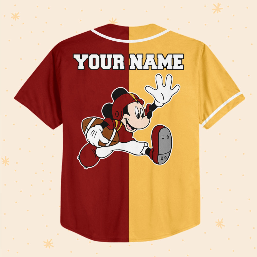 Custom Mickey Rugby Baseball Jersey - Personalized Disney Sports Gear - Bafud