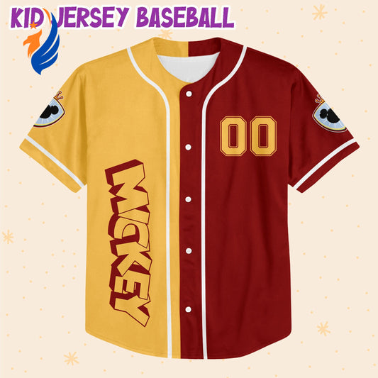 Custom Mickey Rugby Baseball Jersey - Personalized Disney Sports Gear - Bafud