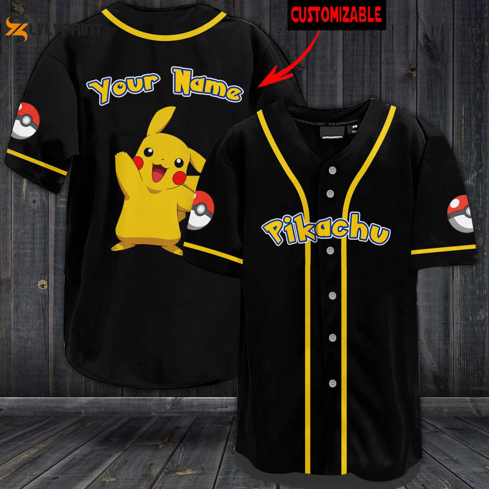 Personalized Pikachu Baseball Jersey - lylyprint.com