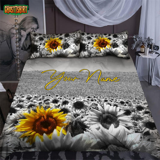 Personalized Sunflower Be Different Bed Sheets Duvet Cover Bedding Set