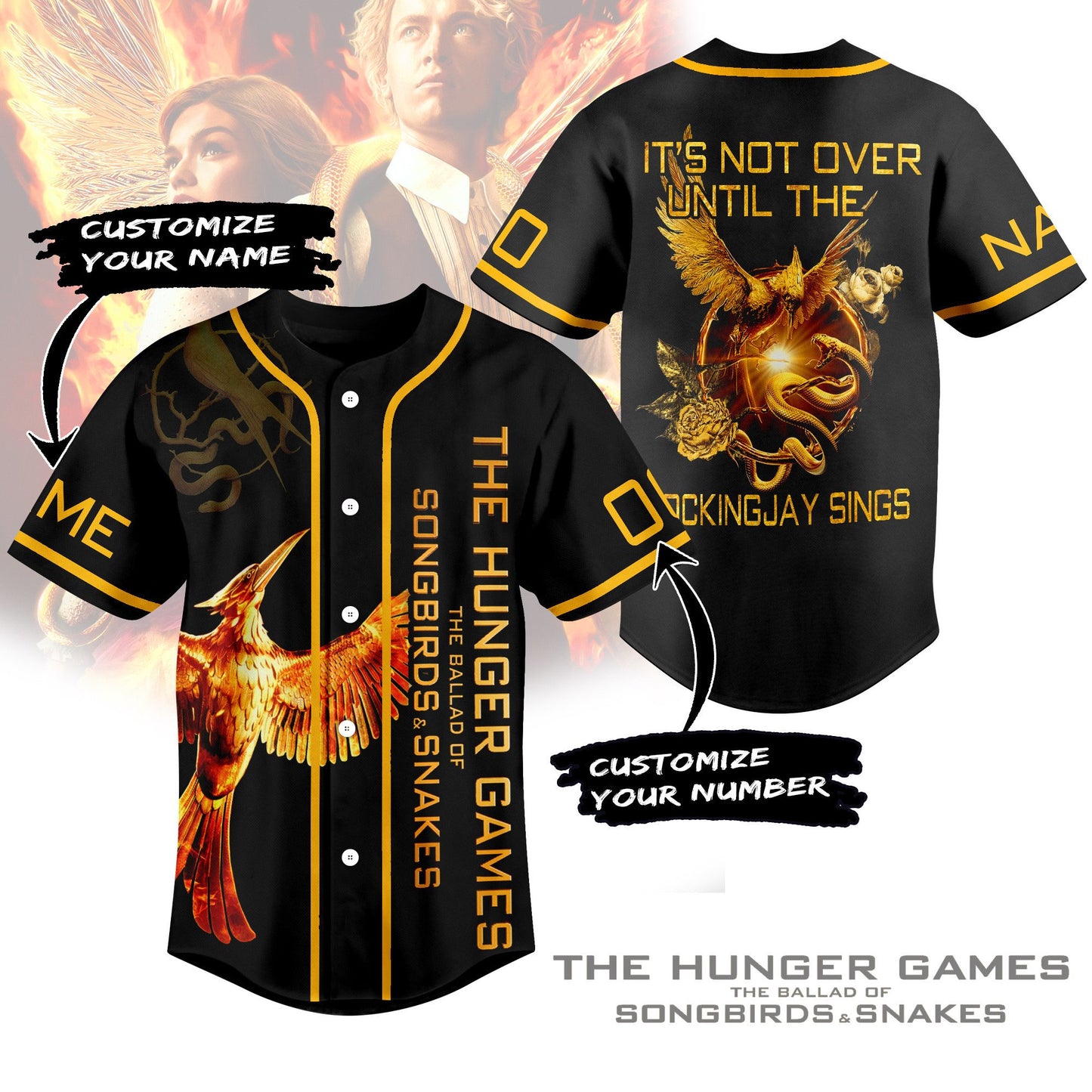 Personalized The Hunger Games Baseball Jersey For Men &amp; Women