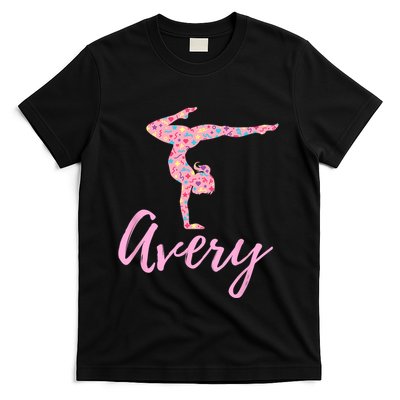Personalized Gymnastics Avery Name Gymnast T-Shirt